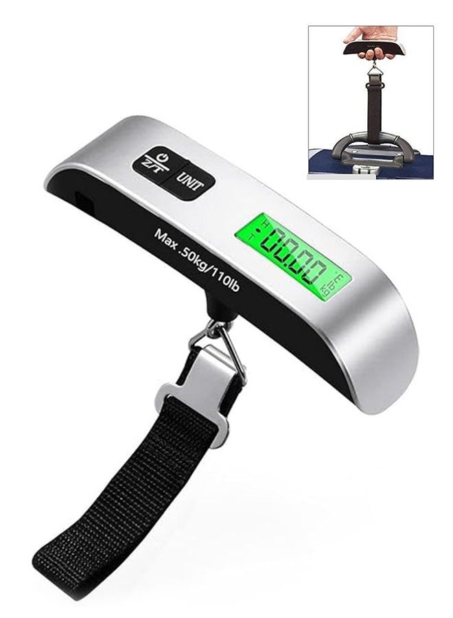 Portable Hanging Digital Luggage Scale for 50kg 110lb, Handheld Baggage Scale for Travel with Battery Operated, Travel Weight Checker, Easy to Read - Image 1